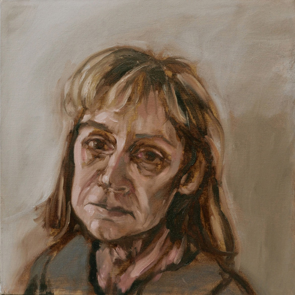 Marie Finkelstein's painting of Barbara's Magic Garden 20, 2021, oil on wood panel.