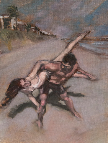 Marie Finkelstein's painting of Pas de Deux 11, 2013, oil on canvas.